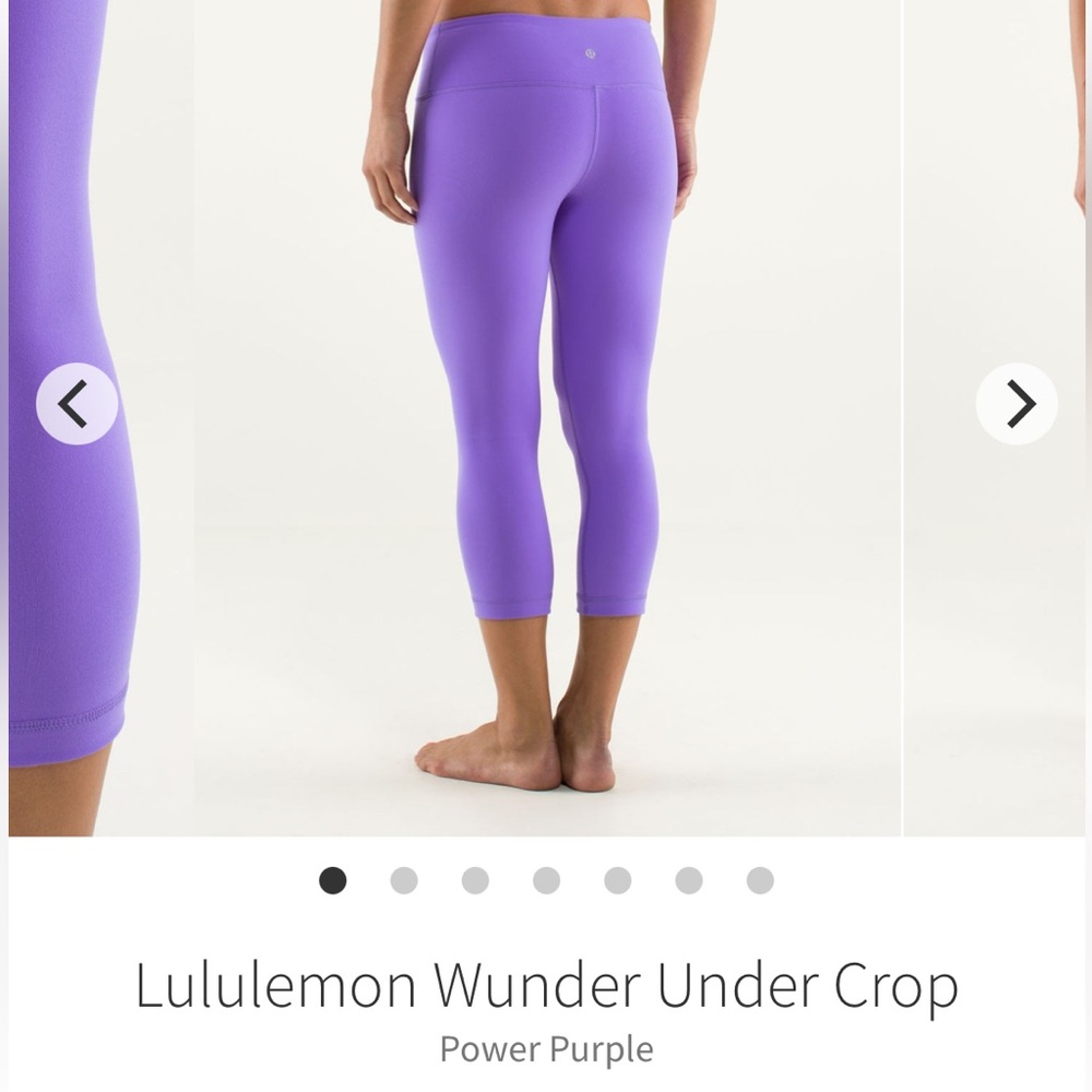 88. Lululemon wonder under crop. Washwear and cracking on the logo